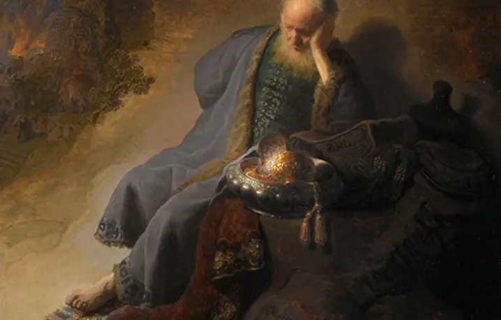 Rembrandt, Jeremiasz opłakujący zniszczenie Jerozolimy, 1630 r. | fot. WIKIPEDIA Rembrandt, Jeremiasz opłakujący zniszczenie Jerozolimy, 1630 r. | fot. WIKIPEDIA