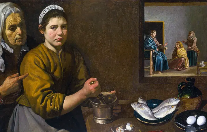 Diego Velázquez, Chrystus w domu Marty i Marii, ok. 1618 r. | Fot. Wikipedia Diego Velázquez, Chrystus w domu Marty i Marii, ok. 1618 r. | Fot. Wikipedia