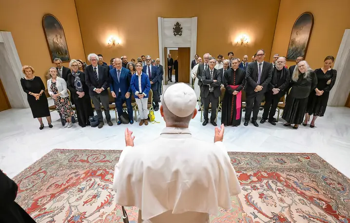 Audiencja dla pisarzy z okazji 100-lecia watykańskiego wydawnictwa Libreria Editrice Vaticana, Watykan, czerwiec 2026 r. | Fot. Vatican NewS/KAI Audiencja dla pisarzy z okazji 100-lecia watykańskiego wydawnictwa Libreria Editrice Vaticana, Watykan, czerwiec 2026 r. | Fot. Vatican NewS/KAI
