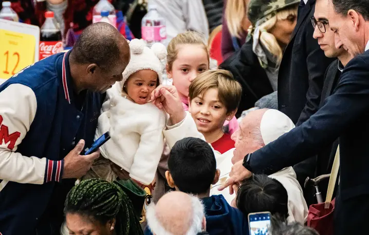 Papież Franciszek podczas obchodów VIII Światowego Dnia Ubogich w Auli Pawła VI, Watykan, 17 listopada 2024 r. | fot. Andrea Calandra/IMAGO/East News Papież Franciszek podczas obchodów VIII Światowego Dnia Ubogich w Auli Pawła VI, Watykan, 17 listopada 2024 r. | fot. Andrea Calandra/IMAGO/East News