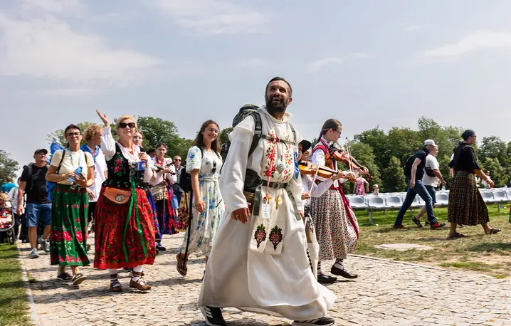 Uczestnicy 45. Pieszej Pielgrzymki Góralskiej zmierzają na Jasną Górę, Częstochowa, 31 lipca 2026 r. | Fot. Karol Porwich/East News Uczestnicy 45. Pieszej Pielgrzymki Góralskiej zmierzają na Jasną Górę, Częstochowa, 31 lipca 2026 r. | Fot. Karol Porwich/East News