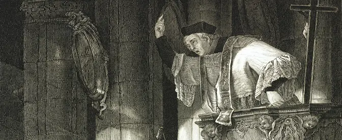 Kazanie, rycina Cateriny Piotti Piroli na podstawie obrazu Giuseppe Molteniego, Wystawa Sztuk Pięknych w Mediolanie, 1845 r. fot. DEA/BIBLIOTECA AMBROSIANA/Getty Images